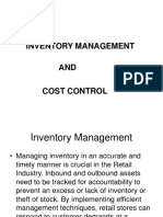 Cost Control and Inventory Management