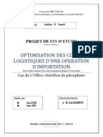 Optimisation Des Coûts Logistique D'une Opération D'importation Dés L'arrivage Jusqu'a L'enlèvement