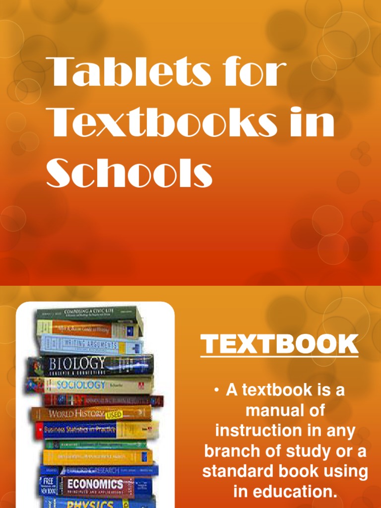 Tablets For Textbooks in Schools PDF