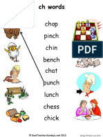 CH Phonics Activities - Match The Image To The Word (Draw A Line)