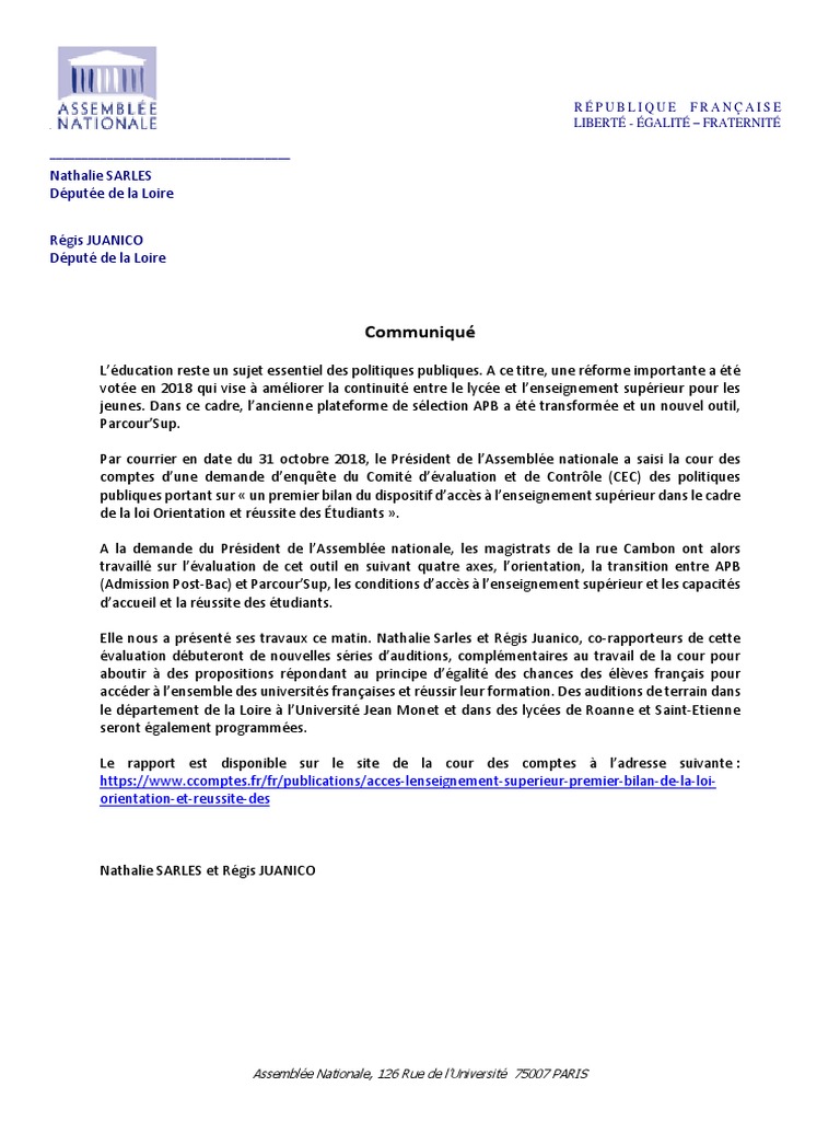 Communiqué de Presse | PDF