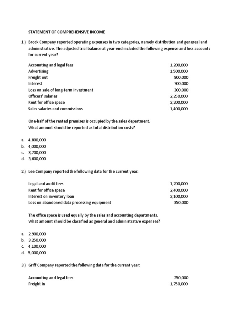 Comprehensive Income Statement Analysis | PDF | Home & Garden