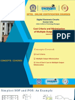 Digital Electronic Circuits Cost Criteria and Minimization of Multiple Output Functions