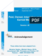 Paid, Owned, Interactive and Earned Media