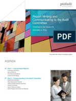 Protiviti - Report Writing and Communicating To The Audit Committee - 20181204