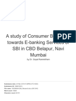 A Study of Consumer Behaviour Towards E-Banking Services of SBI in CBD Belapur, Navi Mumbai PDF