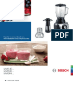 Blender Bosch MMB43G2B, 700 W, 2.3 L, 5 Viteze + Functie Turbo PDF