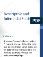 Descriptive and Inferential Statistics