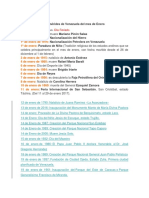 Efemérides de Venezuela del mes de Enero