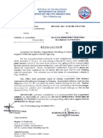 Resolution Dated 01 March 2011 of The Proseuctor
