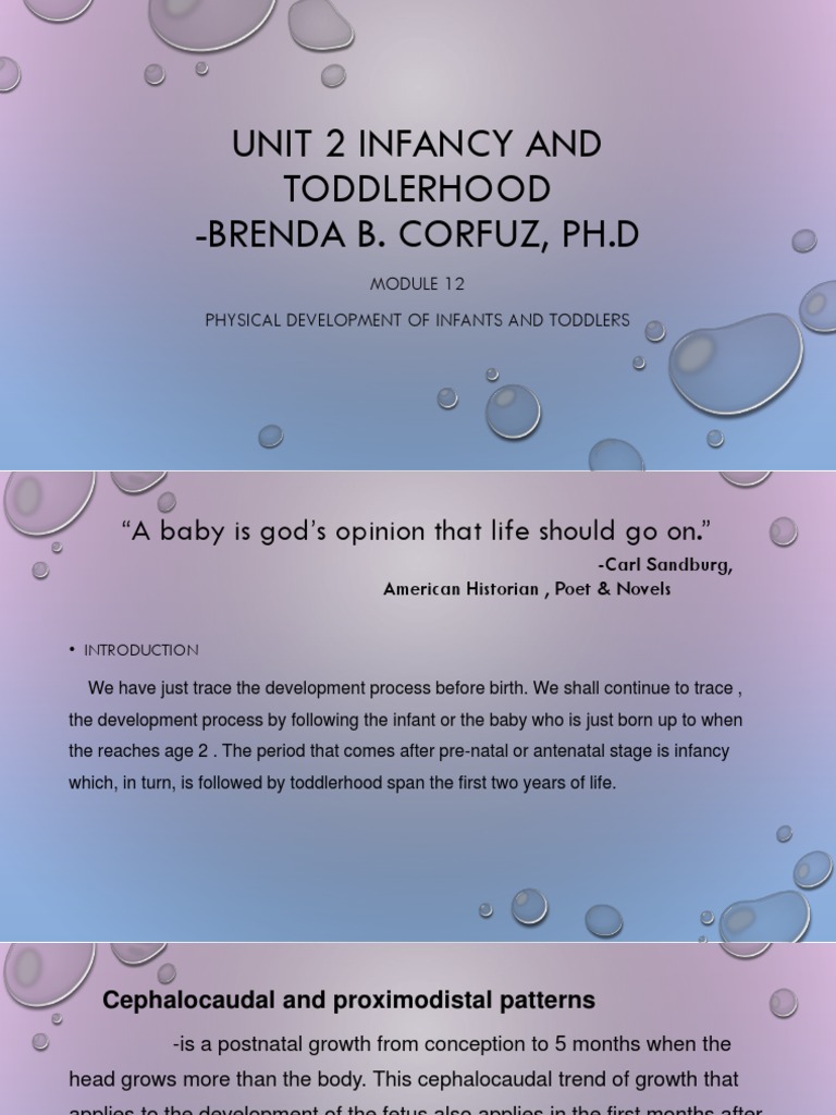 Developmental Trends in Infancy | PDF