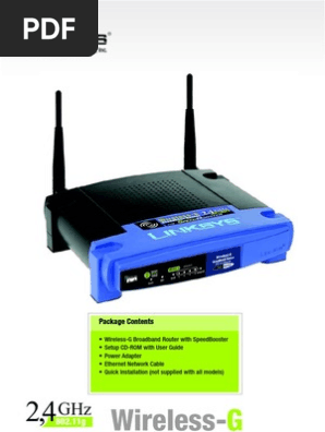 Linksys Wireless G Speed Booster Router | Pdf | Local Area Network | Ip  Address