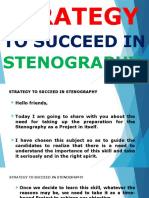 Strategy To Succeed in Stenography