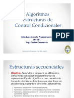 3 Algoritmos Estructuras Condicionales 2019
