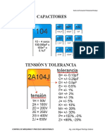 TENSIÓN Y TOLERANCIA DE CAPACITORES