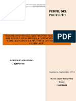 Mejoramiento Del Crecimiento y Desarrollo de Los Niños y Niñas Desde La Gestacion Hasta Los 5 Años de Edad en La Provincia de Chota, Region Cajamarca