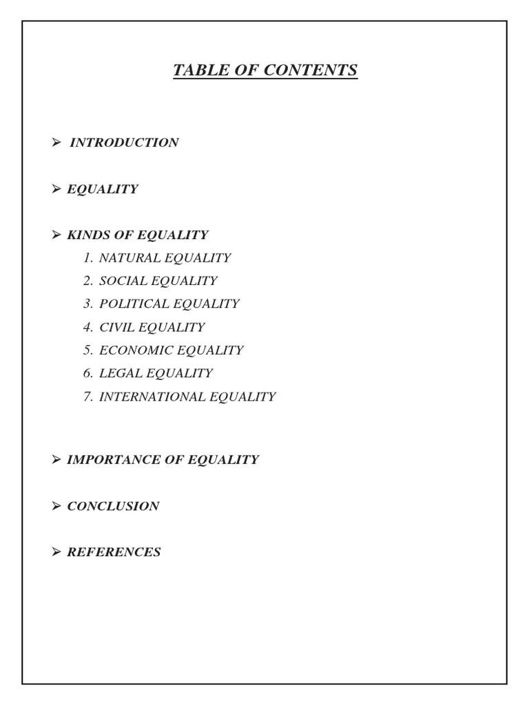 Types of Equality in Political Science | PDF