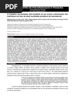 O Trabalho da atividade onto-fundante do ser social a deform