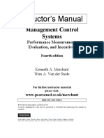 Samples Solution Manual For Management Control Systems 4th Edition by Kenneth Merchant PDF