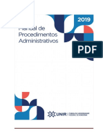 MANUAL PROC. ADMINISTRATIVOS 2019 - Versão Final Atualizada em 19 - 11 - 2019