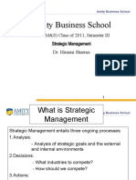 Module 1-Evolution of Strategic Management & Concept of Strategic Planning