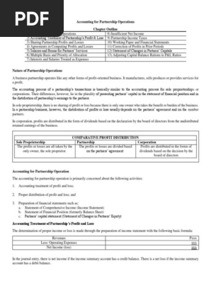Chapter 4 Accounting for Partnership Operations