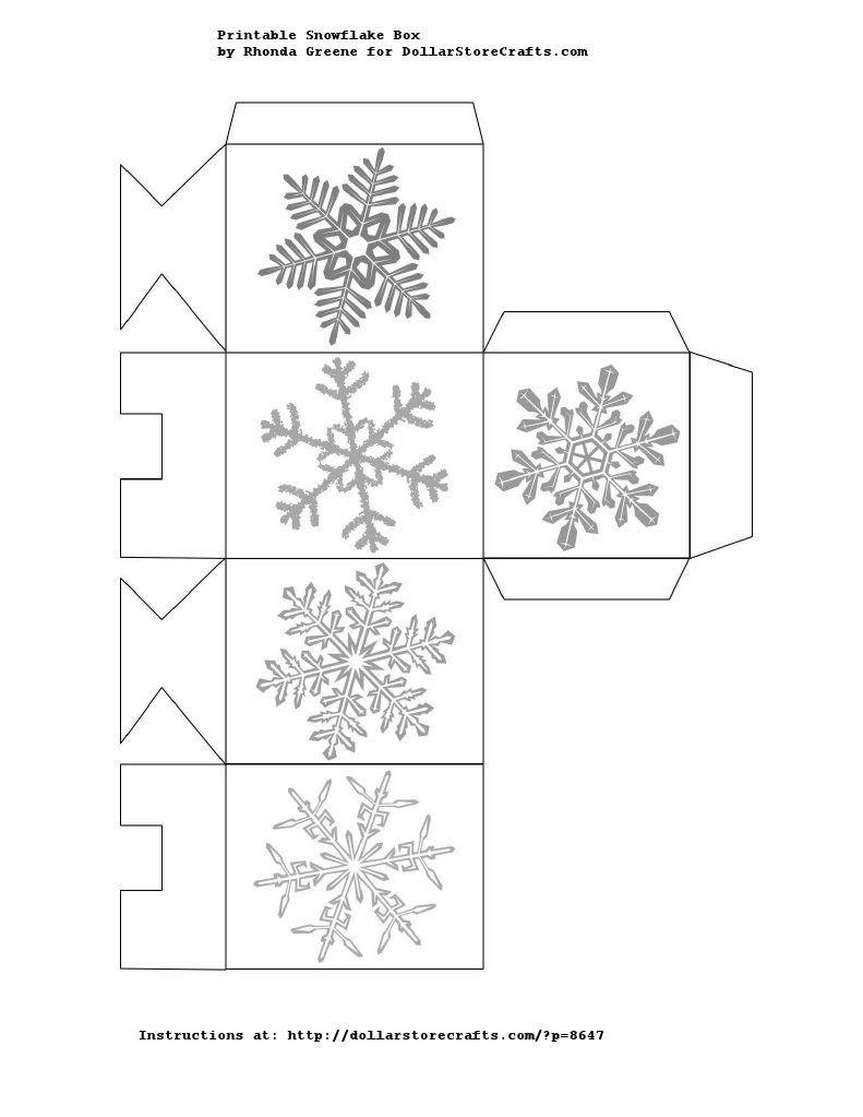 Snowflake Box Template Printable | PDF