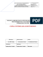 Evaluacion de Sub-Contratistas Procedimientos y Documentacion