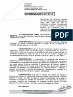 Recomendação 001-2019 de 25-10-2019 - CORREGEDORIA DE POLÍCIA CIVIL