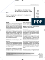 La Presencia de La Mercadotecnia en Las Organizaciones Religiosas en La Actualidad