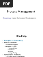 Lecture 3 - Process Management (Concurrency-Mutual Exclusion, Synchronization Concurrency Problems)