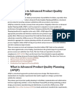 Introduction To Advanced Product Quality Planning