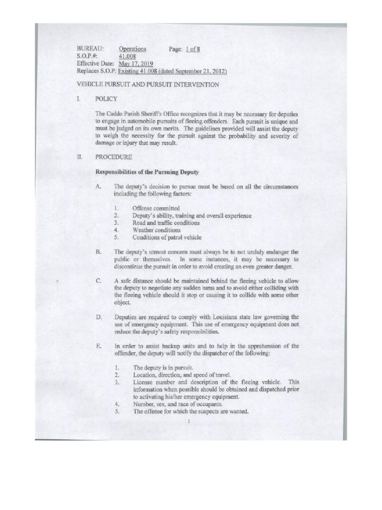 CPSO Vehicle Pursuit Policy PDF