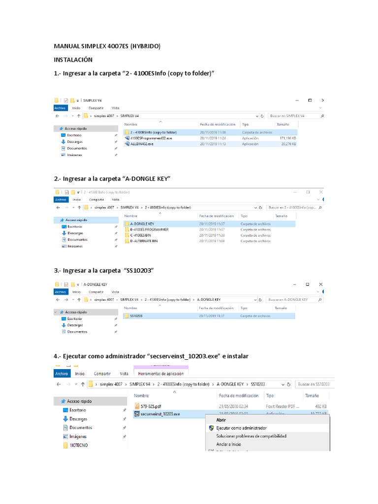 Manual de Instalación Simplex 4007ES | PDF