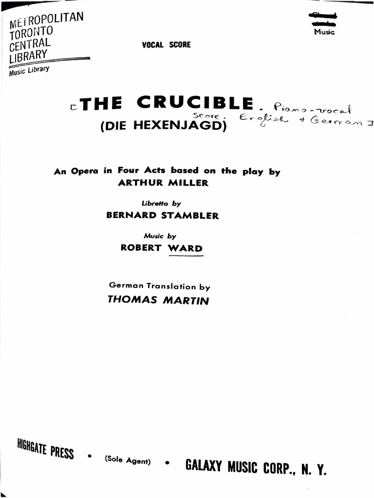 The Crucible Score PDF | PDF