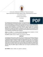 Identificación de reacciones químicas