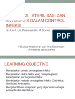 Kuliah 15 Desinfeksi, Sterilisasi, dan Antisepsis dalam Kontrol Infeksi