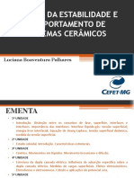 00 - Introdução Disciplina e Ligações Químicas - Estudo Da Estabilidade e Comportamento de Sistemas Cerâmicos