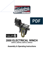 Warrior Ninja 2000 Winch User Maual