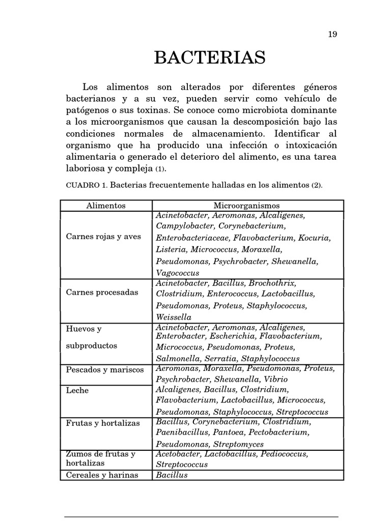 Bacterias y Toxinas en Alimentos | PDF | Salmonela | Bacilo