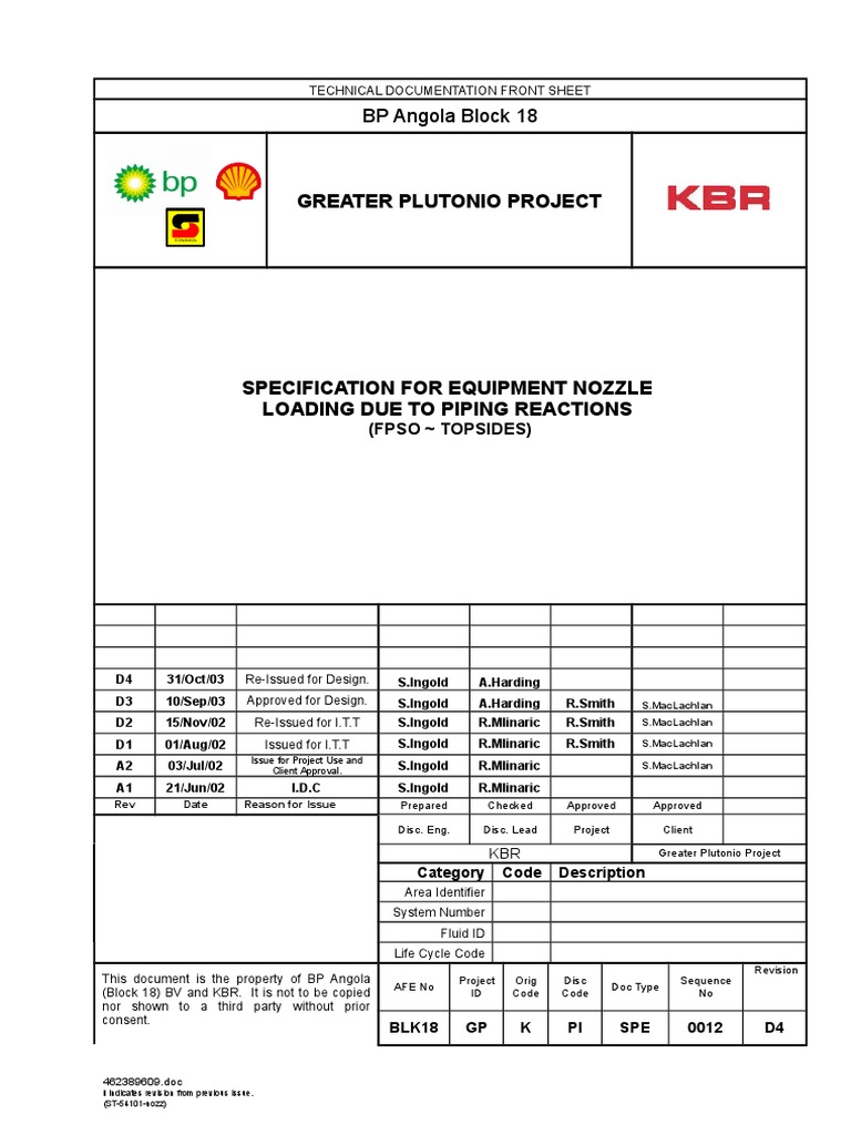 Nozzle Load Specifications for Equipment | PDF | Pump | Pipe