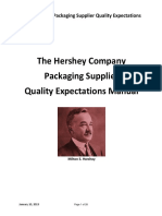 Hershey Packaging Supplier Quality Expectations Manual