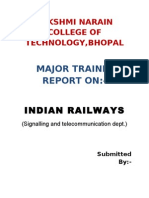 Major Training Report on Signalling and Telecommunication in Indian Railways