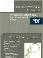 Critical Approaches To Literature2930