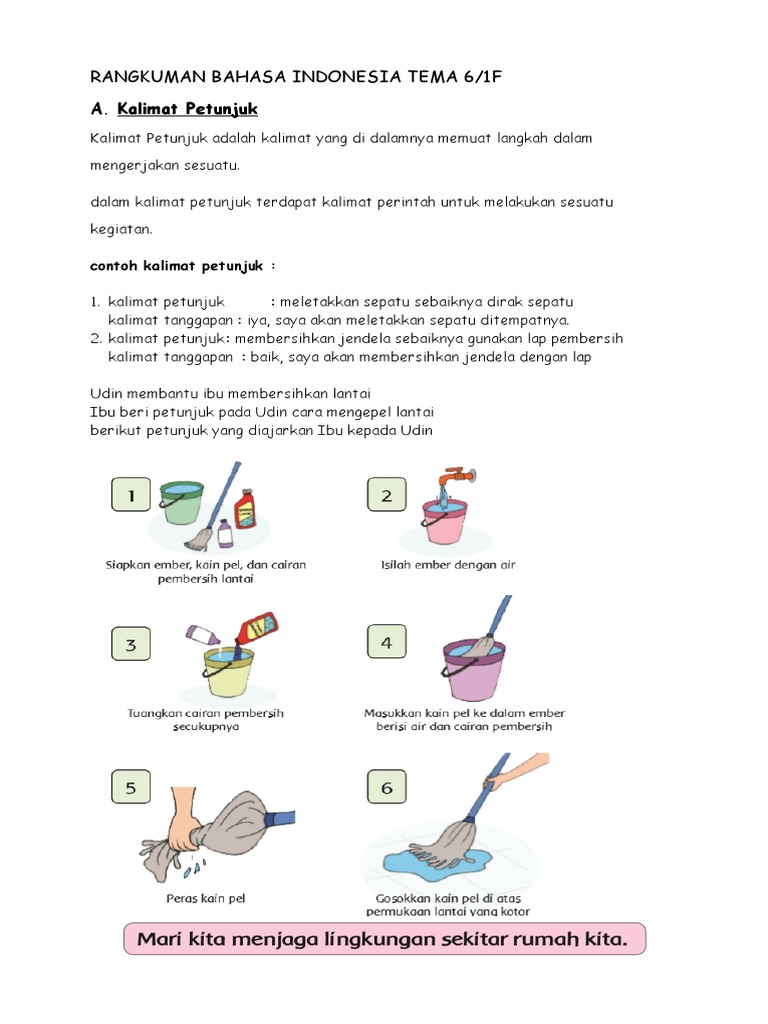 Rangkuman Bahasa Indonesia Tema 6 Pdf