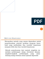Metode Simpleks untuk Program Linier Minimum