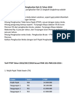 Cara Menghitung Pajak Penghasilan PPH 21 Tahun 2018 PTKP