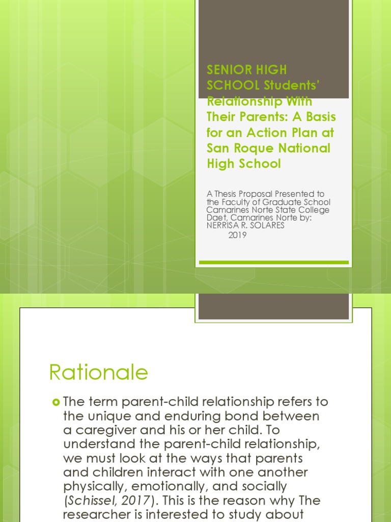 Parent-Child Relationship Study in High School | PDF | Parenting ...