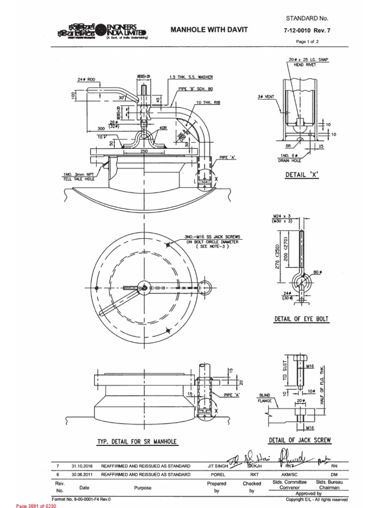 Manhole With Davit. | PDF