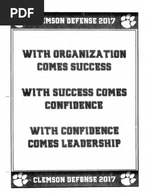 17 Clemson Defensive Playbook